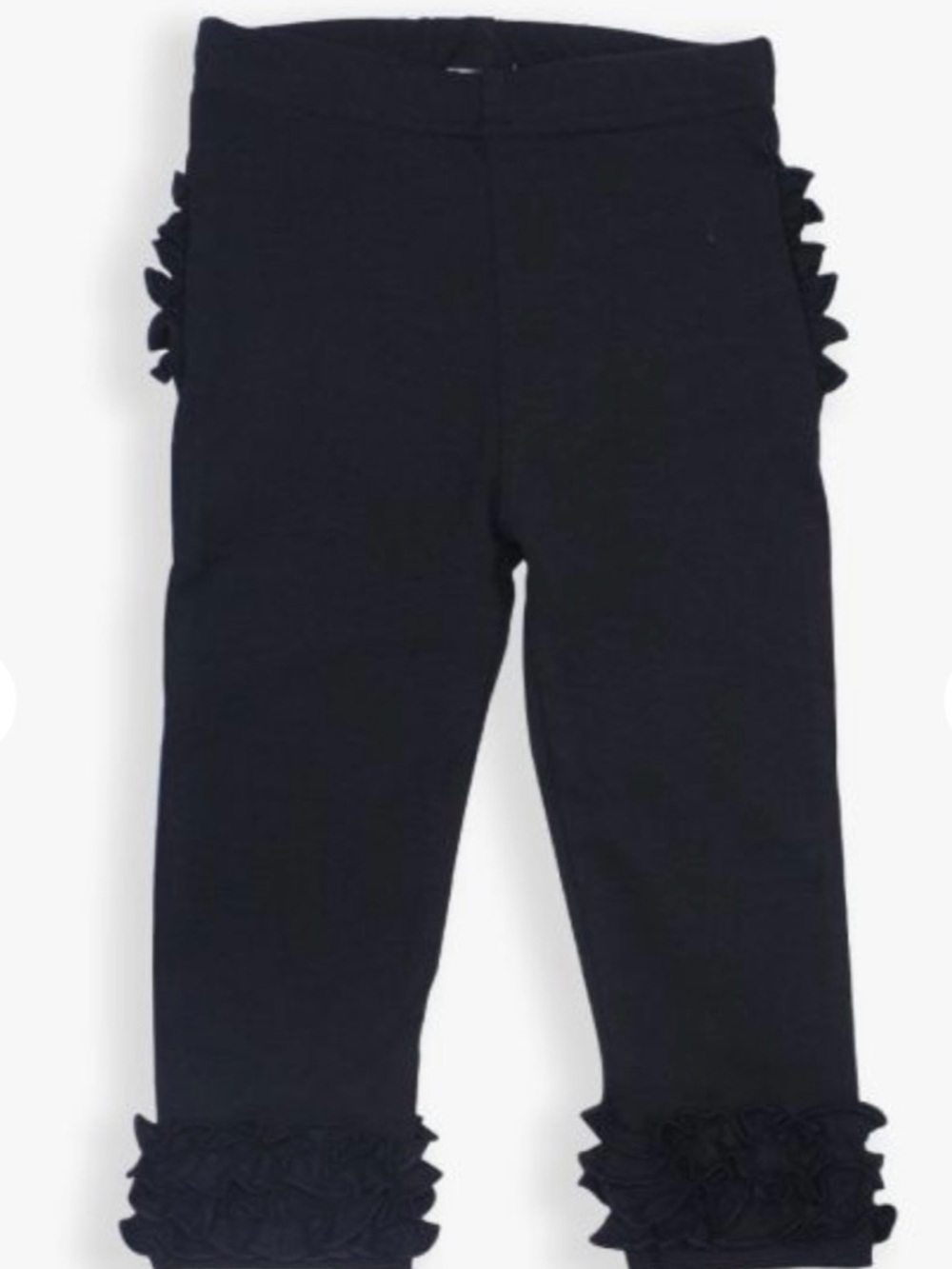 NWT - Rufflebutts baby black Ruffle Leggings